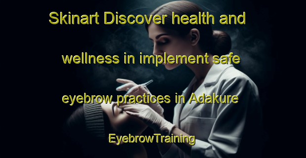 Skinart Discover health and wellness in implement safe eyebrow practices in Adakure | EyebrowTraining | EyebrowClasses | SkinartTraining-Turkey
